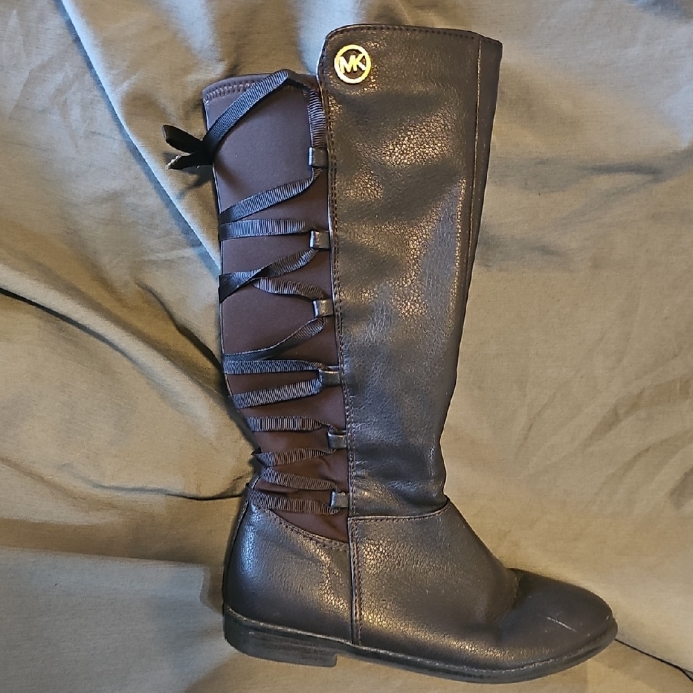 Michael Kors Black and Brown Over the Knee Boots